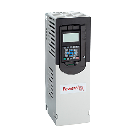 20F14NC367JA0NNNNN - PowerFlex 753 AC Drive, with Embedded I/O, Air Cooled, DC Input with Precharge, Open Type, 367 Amps, 200kW ND, 160kW HD, 400 VAC, 3 PH, Frame 7, Filtered, CM Jumper Installed, DB Transistor, Blank (No HIM)