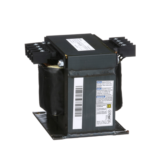 9070T750D1 - Transformador, Tipo T, control industrial, 750 VA, monofásico, 240 x 480 V primario, 120 V secundario, aumento de 115 °C