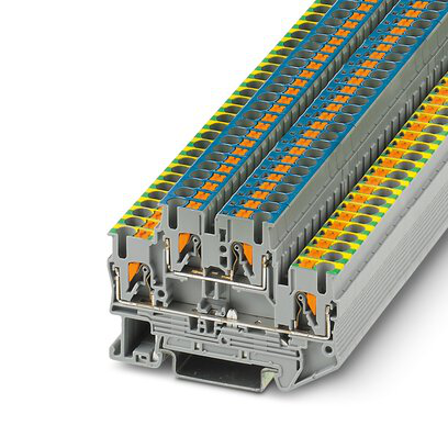 3210981 - PTTB 2,5-PE/N - Bloque de terminales de doble nivel para conductor de protección