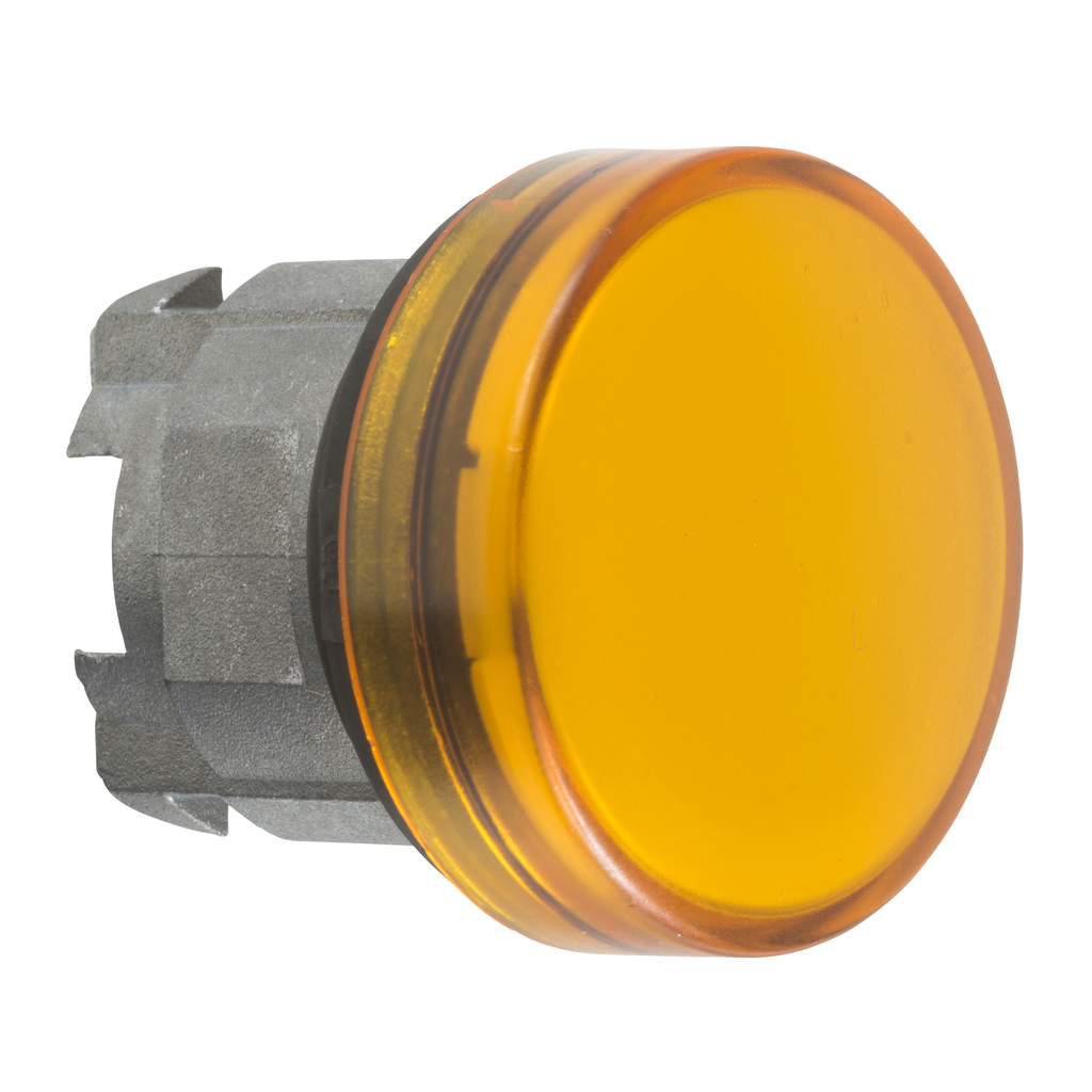 ZB4BV05 - Cabezal de luz piloto, Harmony XB4, metal, naranja, 22 mm, lente lisa para bombilla BA9s