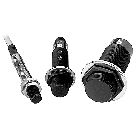 871Z-BW4N12-N3 - Sensor de proximidad de 2 cables CA/CC, resistente a campos de soldadura, 12 mm de diámetro, tubular de latón recubierto de teflón, distancia de detección de 4 mm, sin blindaje, salida NA, mini conector rápido