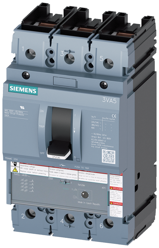 3VA5215-1MU36-0AA0 - Interruptor magnetotérmico 3VA52 3P 150A 100KA LO AL