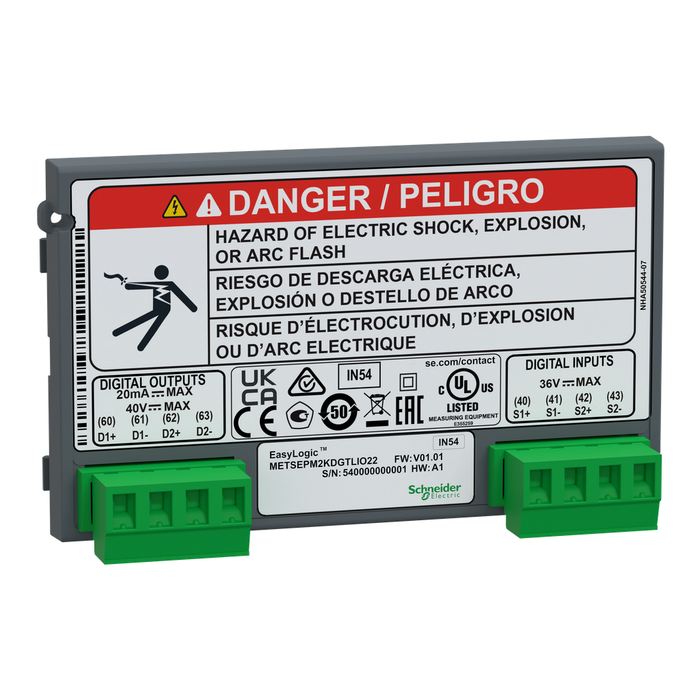 EasyLogic PM2X30 - I/O Module - Digital - 2 Inputs + 2 outputs