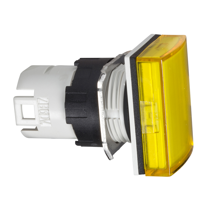 ZB6DV5 - Head for pilot light, Harmony XB6, rectangular yellow, 16mm, integral LED