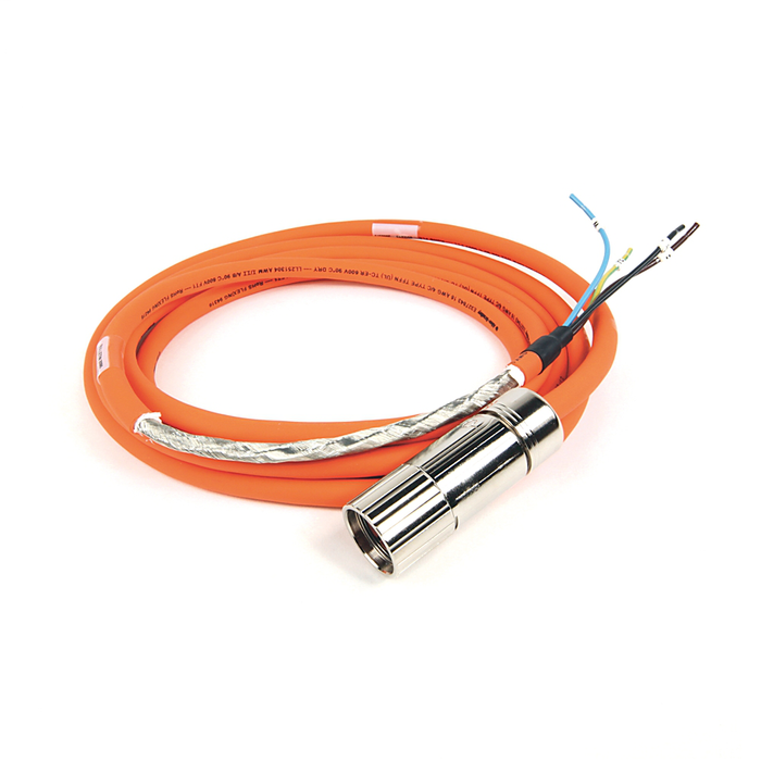 2090-CPWM4DF-16AF90 - Cable,Power,Motor Type 4 DIN Connector,Flying Lead,16AWG,Flex,90M