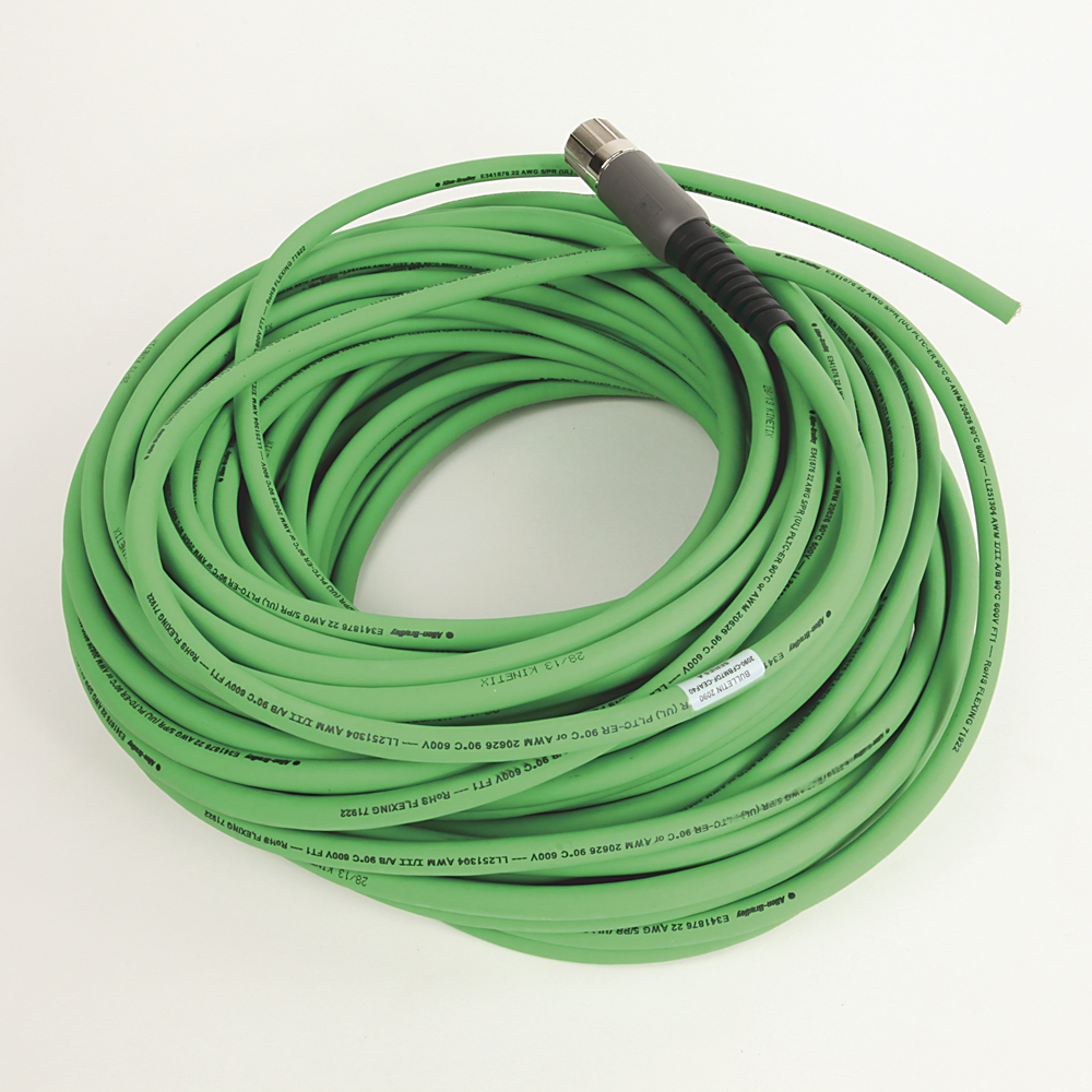 2090-CFBM7DF-CEAF40 - SpeedTEC Cable, Motor Feedback Only, SpeedTec DIN Connector, Drive-end, Flying-lead, SIN/COS High-Resolution/Resolver Encoder Type, Continuous-Flex, 40 Meters