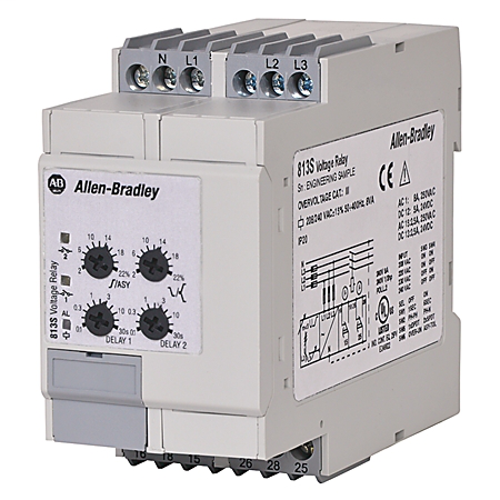 813S-V1-500V-48 - Relé de monitoreo de voltaje monofásico, 2...500 V CA/CC (Tipo V1), 24/48 V CA/CC (solo Tipo V1)