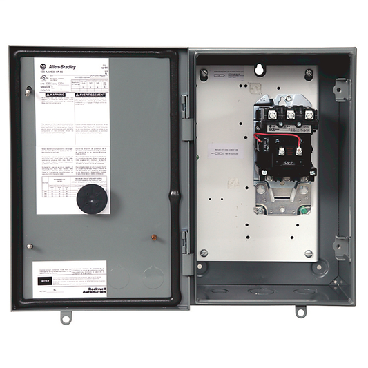 500L-BCD930-1E-4R - 500L NEMA Enclosed Lighting Contactors, NEMA 1, Type 4/4X Watertight, Corrosion-Resistant, Stainless Steel, External Reset, Door Screw Fasteners, 115-120V 60Hz, 3 Power Poles, Yes, 115-120V 60Hz, ON-OFF Push Button