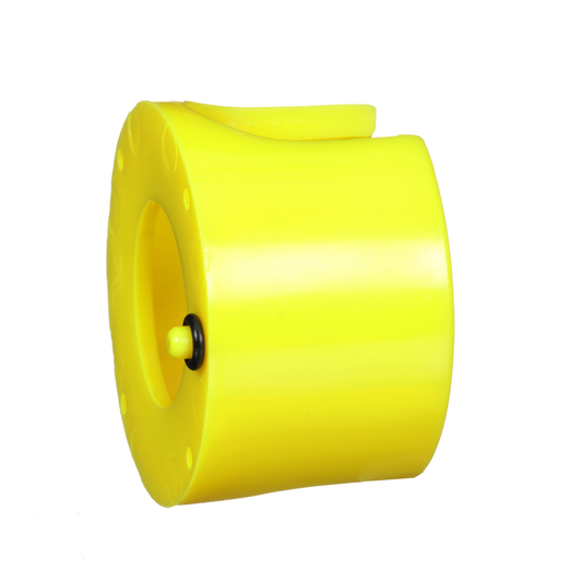 9001K56YM - 30mm Push Button, Types K or SK, plastic extended mushroom guard, yellow, for 1.375 or 1.625 inch mushroom operator