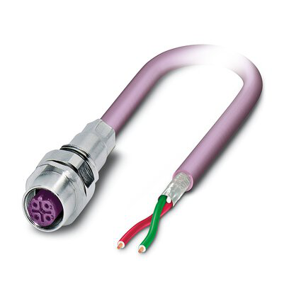 1525610 - SACCEC-M12FSB-2CON-M16/5,0-910 - Conector de dispositivo de montaje frontal