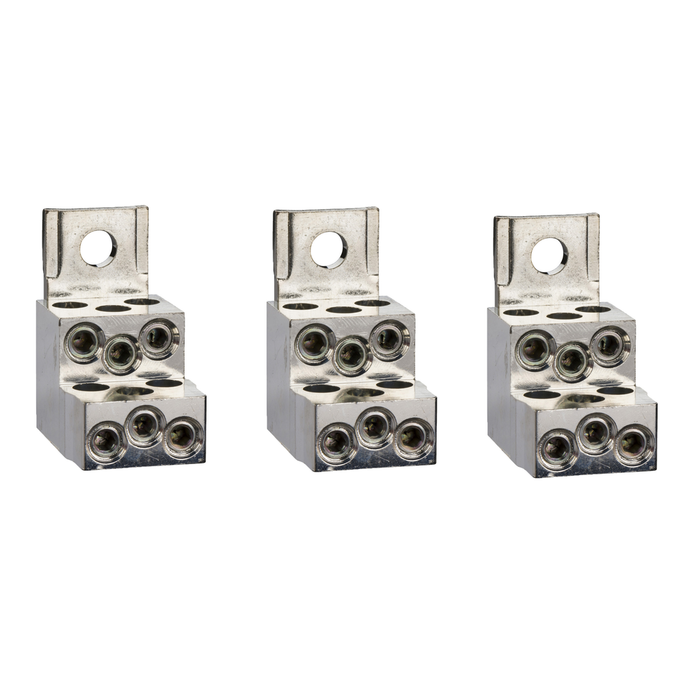 LV429248 - Aluminium bare cable connectors, ComPacT NSX, for 6 cables 1.5mm² to 35mm², 250A, set of 3 parts (Qty. 30)