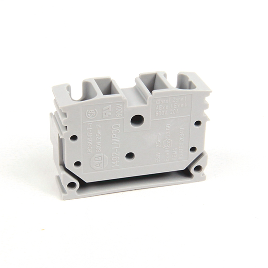 1492-LMP3Q-B - Spring Clamp Terminal Block,Mini surface mount, Feed-Through Block,2.5 mm (# 22 AWG - # 14 AWG),4 Connection points,Blue