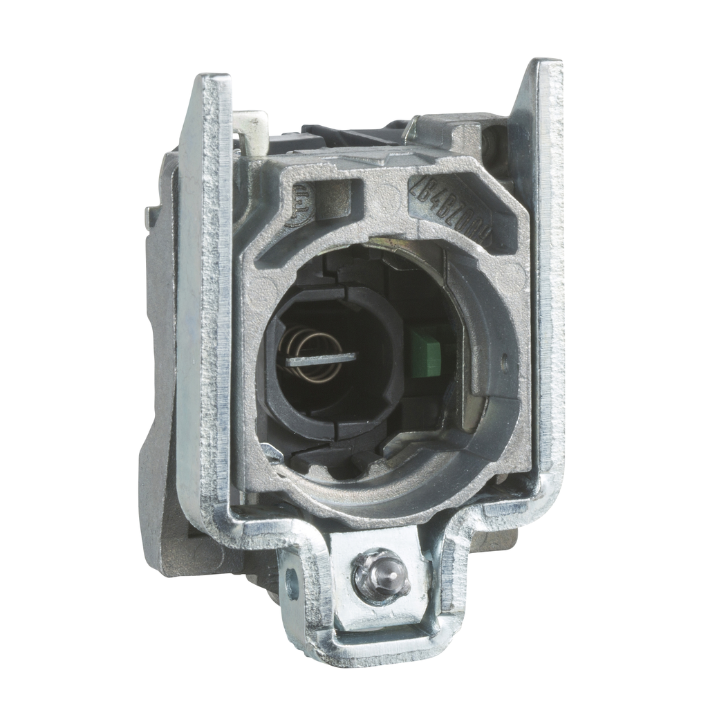 ZB4BW062 - Conjunto completo de cuerpo/contacto y bloque de luces, Harmony XB4, metal, para bombilla BA9s, 250 V, 1 NC