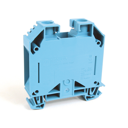 1492-J35-Y - 1492-J IEC Terminal Block, One-Circuit Feed-Through Block, 35 mm (# 14 - # 1/0 AWG), Standard Feedthrough, Yellow