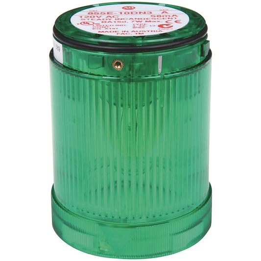 855E-10TL3 - Control Tower Stack Light, 115V AC Full Voltage, Green Steady LED (socket mount)