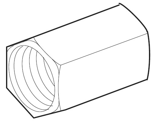 871T-N5 - Conduit Adapter, Stainless Steel, 12mm Diameter