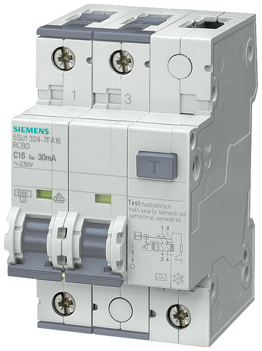 5SU1324-7FA10 - RCBO, 10KA, 2P