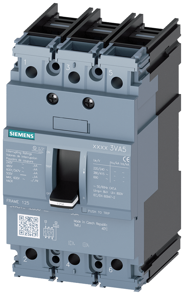 3VA5110-6ED36-0AA0 - Interruptor 3VA51 3P 100A 65KA FTFM AL