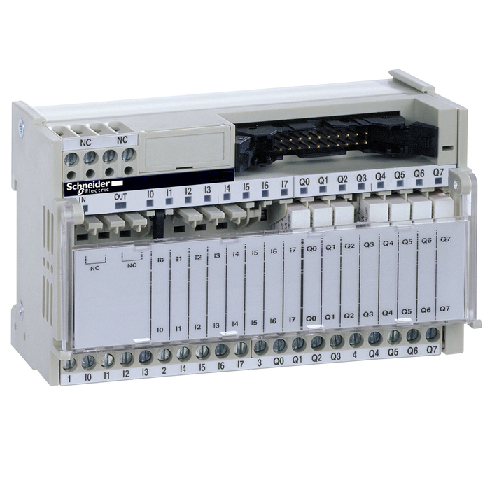 ABE7R16T111 - Sub-base with plug-in electromechanical relay ABE7, 16 channels, relay 5 mm