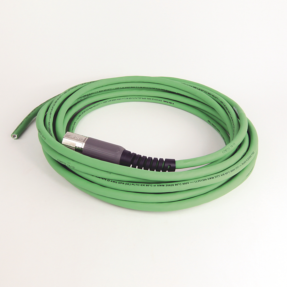 2090-CFBM7DF-CEAF09 - SpeedTEC Cable, Motor Feedback Only, SpeedTec DIN Connector, Drive-end, Flying-lead, SIN/COS High-Resolution/Resolver Encoder Type, Continuous-Flex, 9 Meters