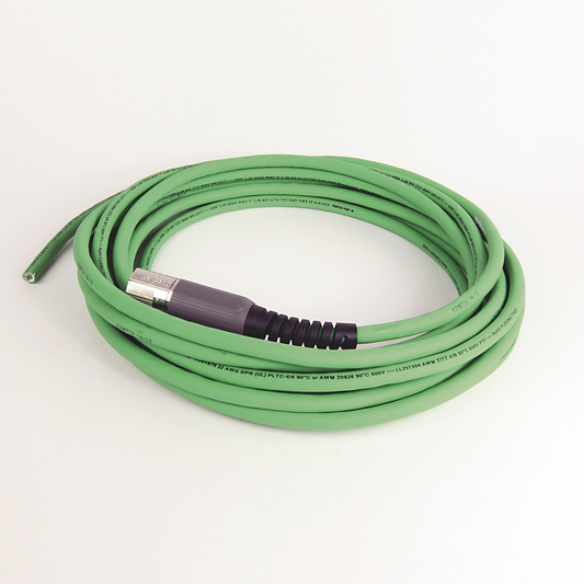 2090-CFBM7DF-CEAF09 - SpeedTEC Cable, Motor Feedback Only, SpeedTec DIN Connector, Drive-end, Flying-lead, SIN/COS High-Resolution/Resolver Encoder Type, Continuous-Flex, 9 Meters