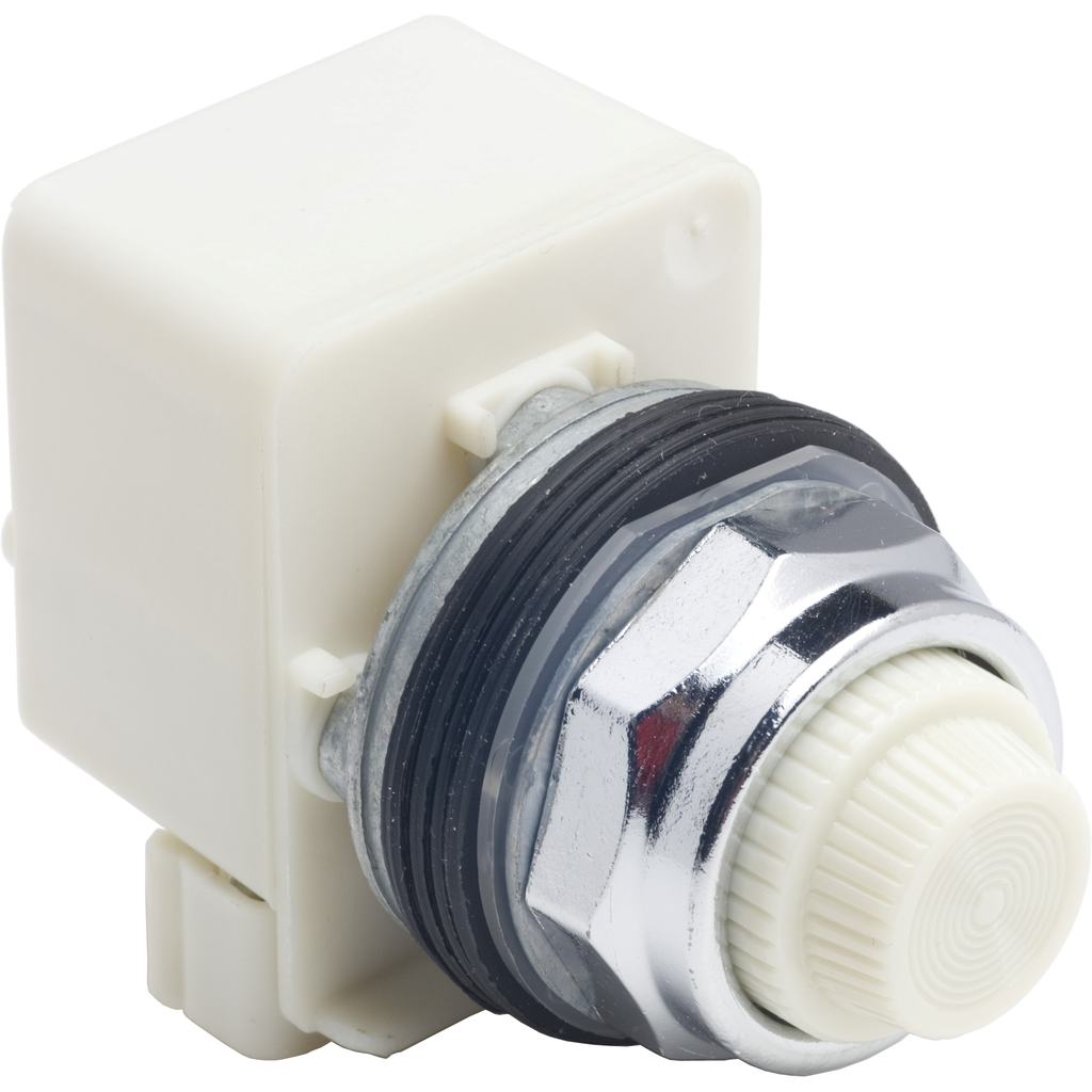 9001KP38LWW31 - Luz piloto, Harmony 9001K, metal, policarbonato, fresnel, blanco, 30 mm, LED blanco, 120 V