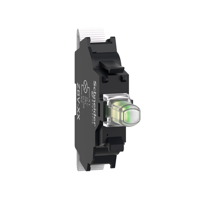 ZBVG15 - Light block, Harmony XB4, Harmony XB5, for head 22mm, universal LED, spring clamp terminals, 110...120V