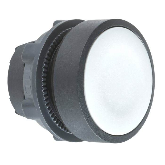 ZB5AA8 - Head for non illuminated push button, Harmony XB5, grey flush, 22mm, spring return, unmarked