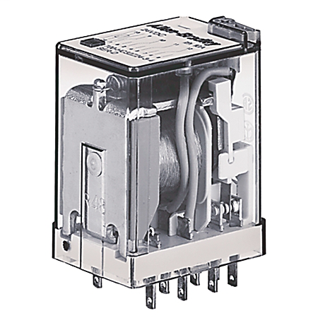 700-HC22A24 - 700-HC General Purpose Square w/ Blade Terminal Relay, DPDT, 10A, Contact, Low Energy Rating: (10V, 10mA), 24V 50/60Hz