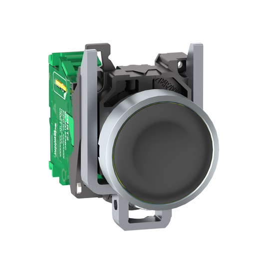 ZB4RTA2 - Transmisor inalámbrico y sin batería, Harmony XB5R, pulsador, metal, negro, 22 mm, retorno por resorte