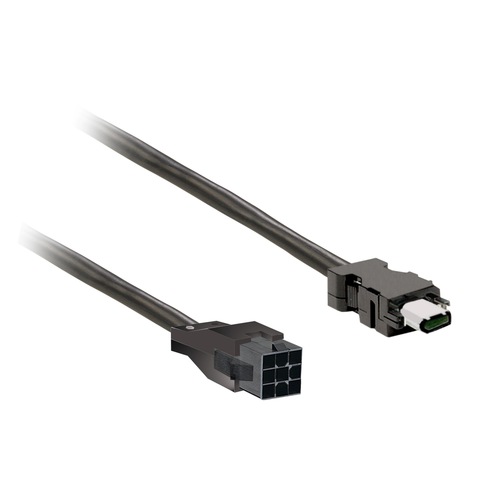 VW3M5D1AR50 - power cable 5m shielded 4x 0,82mm², BCH2 leads connection