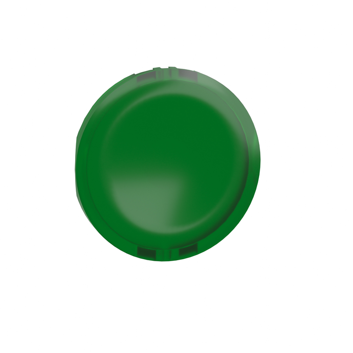 ZBW9133 - Head for illuminated push button, Harmony XB4, XB5, green, 22mm, universal LED, plain lens, unmarked