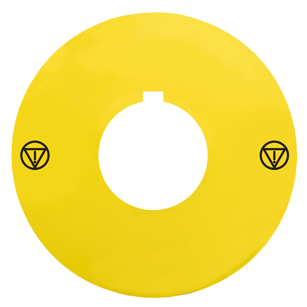 ZBY9141 - Blank legend, Harmony XB5, XB4, unmarked Ø 60 for emergency stop pushbutton/logo ISO13850
