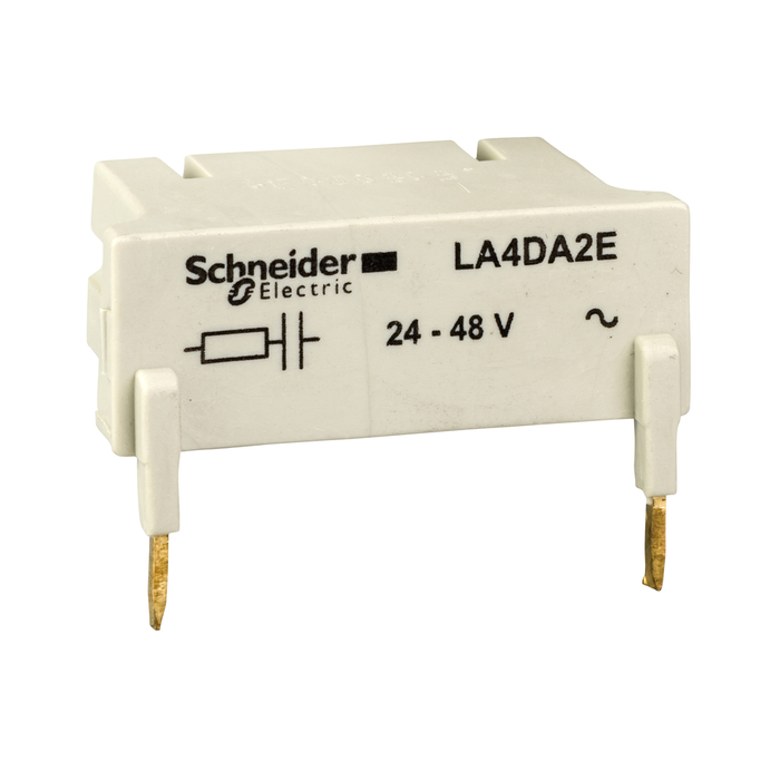 LA4DA2E - Suppressor module, TeSys Deca, RC circuit, 24 to 48VAC