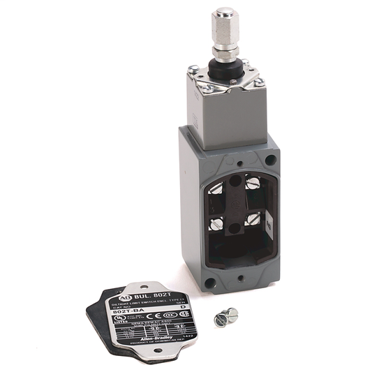 802T-BA - Limit Switch, NEMA Type 4 and 13 Oiltight Construction, Non-Plug-In, Top Push Rod, Adjustable, 2-Circuit, Whole Switch