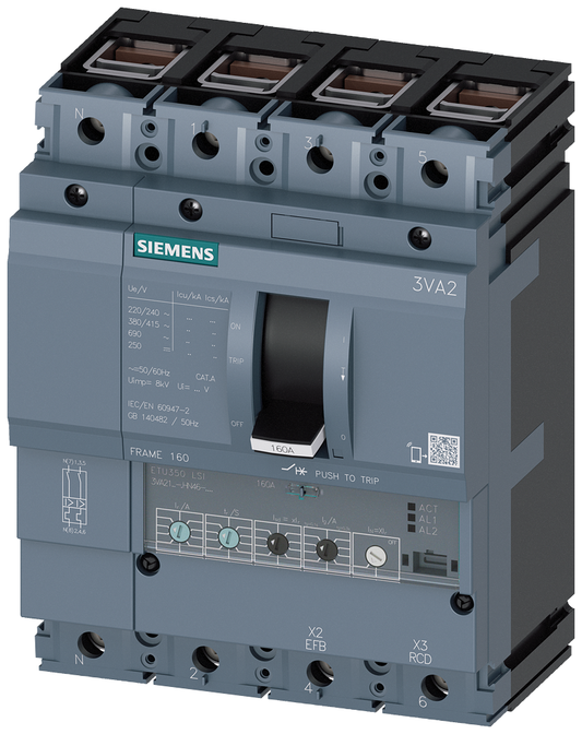 3VA2110-6HN46-0AA0 - CAJA DE CONEXIÓN ETU3-LSI 3VA21 4P 100A 85KA