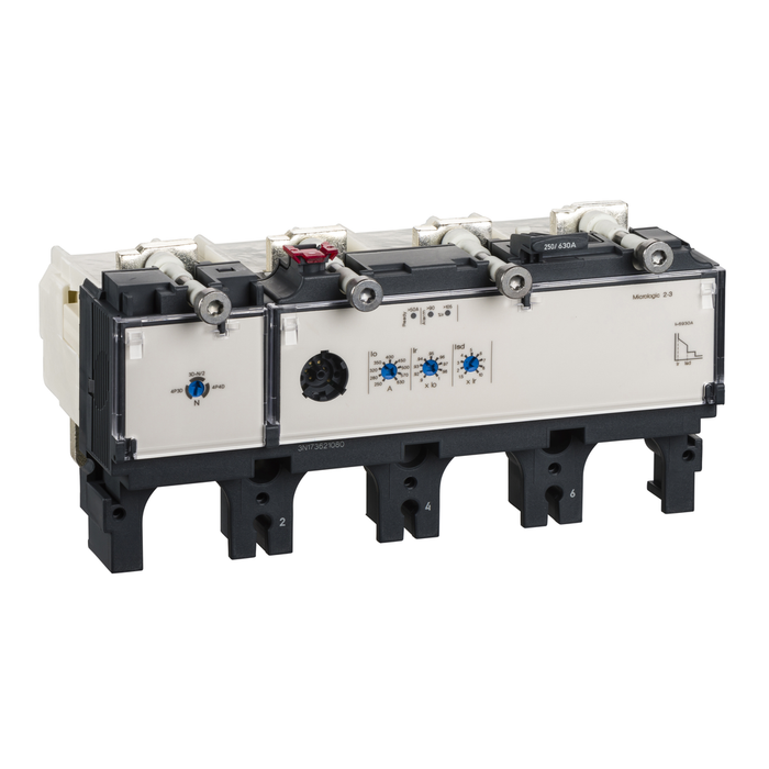 LV432086 - trip unit MicroLogic 2.3 for ComPact NSX 400/630 circuit breakers, electronic, rating 250A, 4 poles 4d