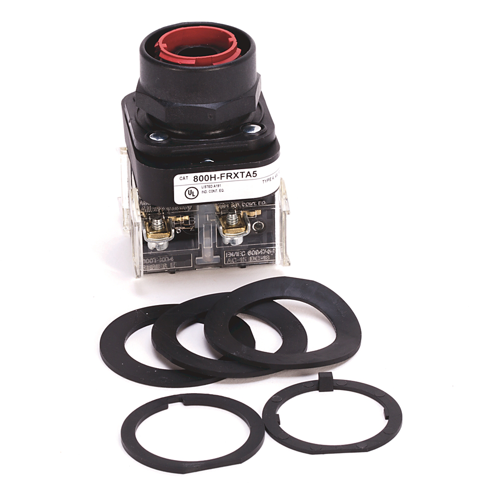 800H-FRXTA5 - 30,5 mm Tipo 4/4X/13 2 Pos. PB-Sin iluminación, Empujar-tirar / Girar para soltar, 2 NCLB