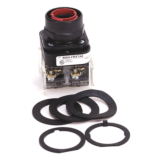 800H-FRXTA5 - 30,5 mm Tipo 4/4X/13 2 Pos. PB-Sin iluminación, Empujar-tirar / Girar para soltar, 2 NCLB