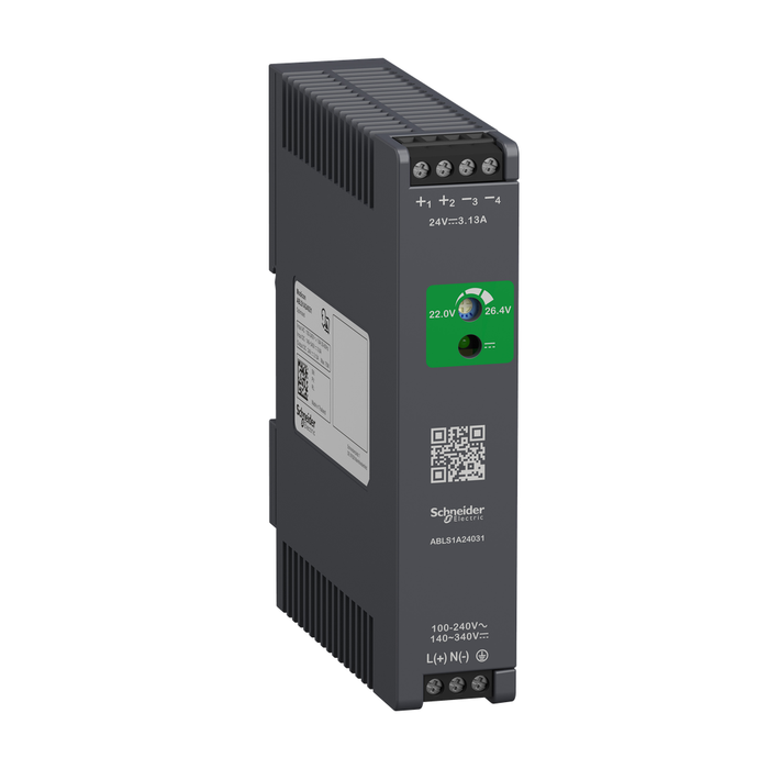 ABLS1A24031 - Regulated Power Supply, 100...240V AC, 24V, 3.1A, single phase, Optimized