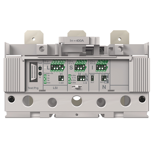 140G-KTH3-D40 - Disyuntor de caja moldeada, 400 A, marco K, LSI electrónico, tiempo largo y corto, alta corriente instantánea, corriente nominal de 400 A