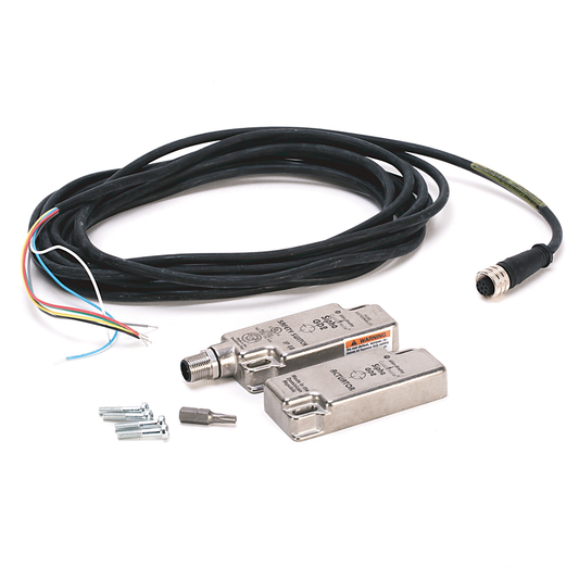 440N-S32032 - Sipha, S12, rectangular, plástico ABS rojo moldeado, interruptor y actuador, 1 contacto de seguridad NC y 1 contacto de seguridad NA, 1 contacto auxiliar NC, cable de 10 m