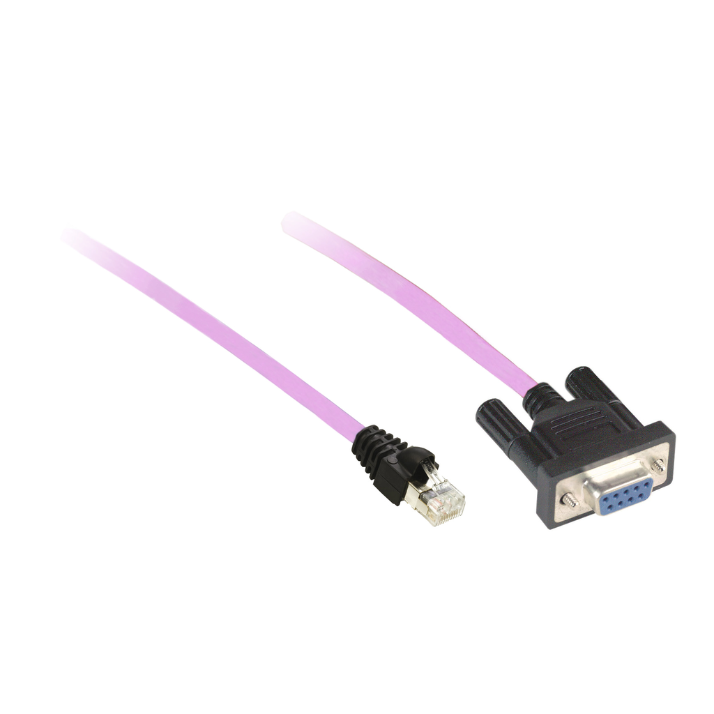 Cable premontado CANopen, para bus CANopen, 3m, 1 x RJ45, 1 SUB D 9 hembra