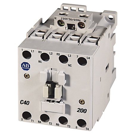100-C43ED00 - 100-C IEC Contactor, 110-125V DC Electronic Coil, Screw Terminals, Line Side, 43A, 0 N.O. 0 N.C. Auxiliary Contact Configuration, Single Pack