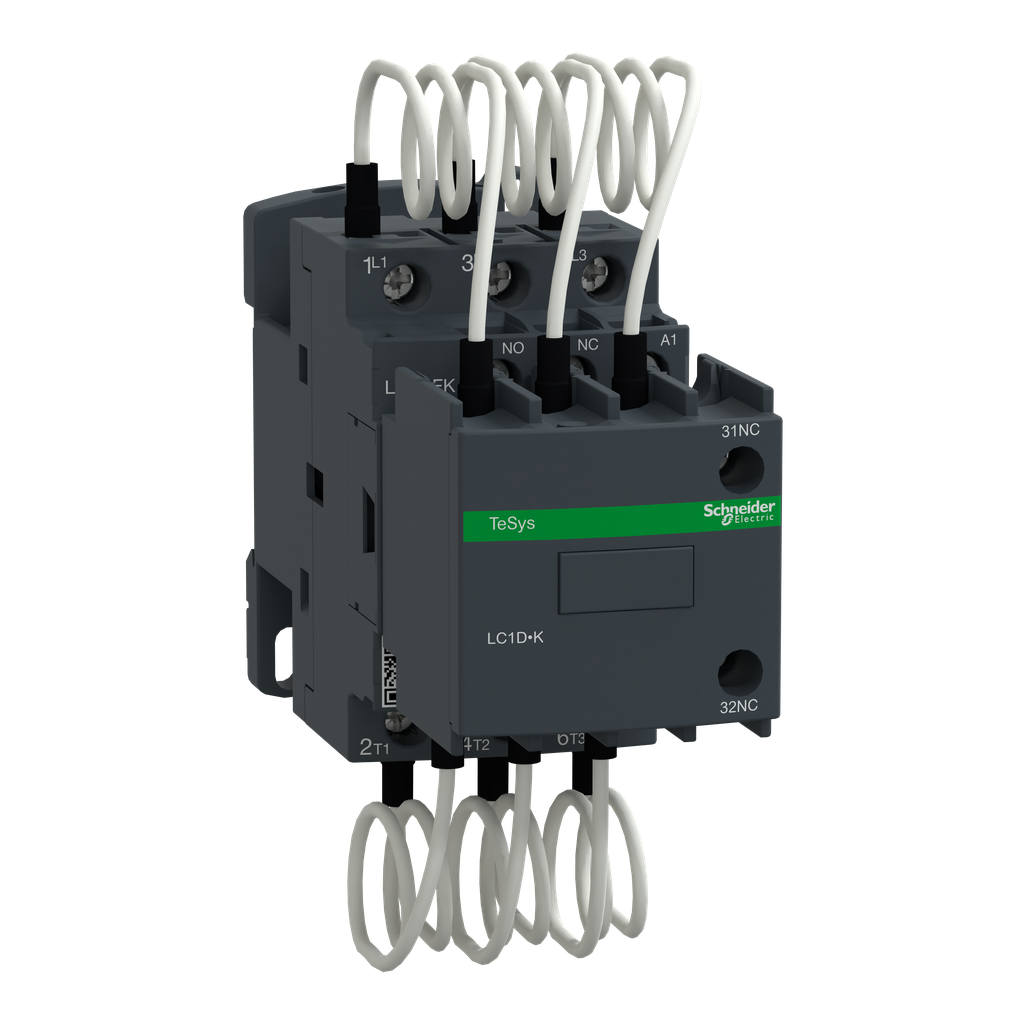 LC1DFKV7 - Contactor de condensador, TeSys Deca, 12,5 kVAR a 400 V/50 Hz, bobina 400 V CA 50/60 Hz (Cant. 48)