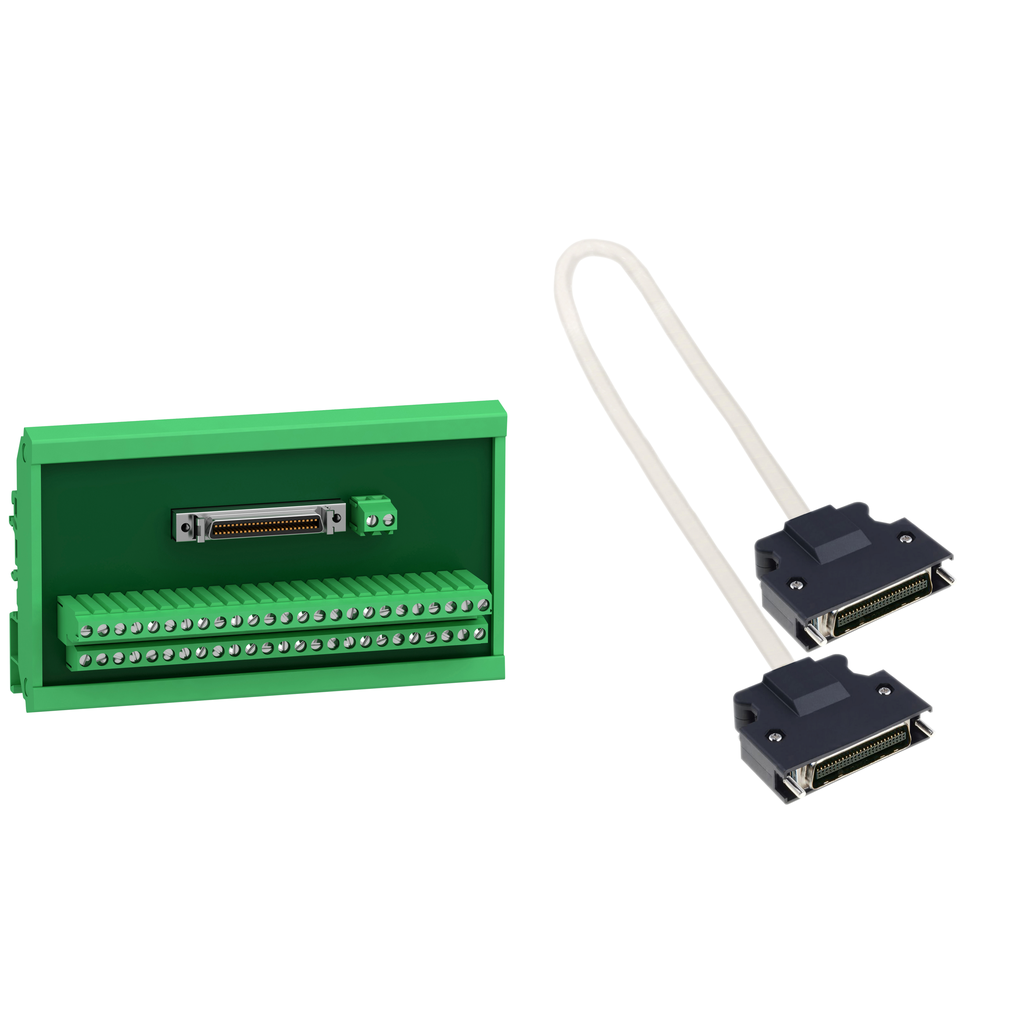 VW3M1C13 - LXM28 IO terminal block module with connection cable 0.5m for CN1 I/O interface