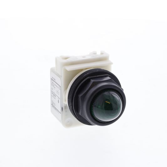 9001SKP1G9 - Pilot light, Harmony 9001SK, plastic, polycarbonate, domed, green, 30mm, 110-120V