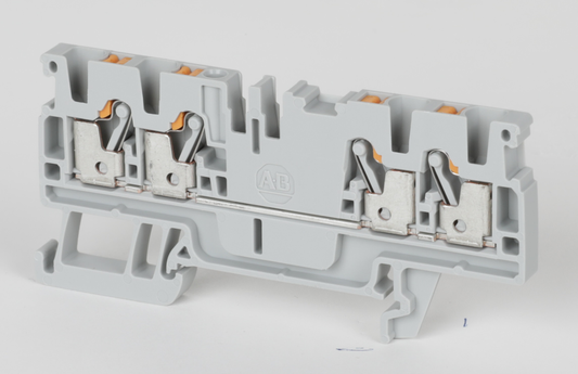 1492-P3Q-Y - Bloques de terminales a presión 1492-P, 2,5 mm² (AWG 28 - AWG 12), 20 A, paso, un nivel, 2 puntos en un lado, 2 puntos en el otro lado