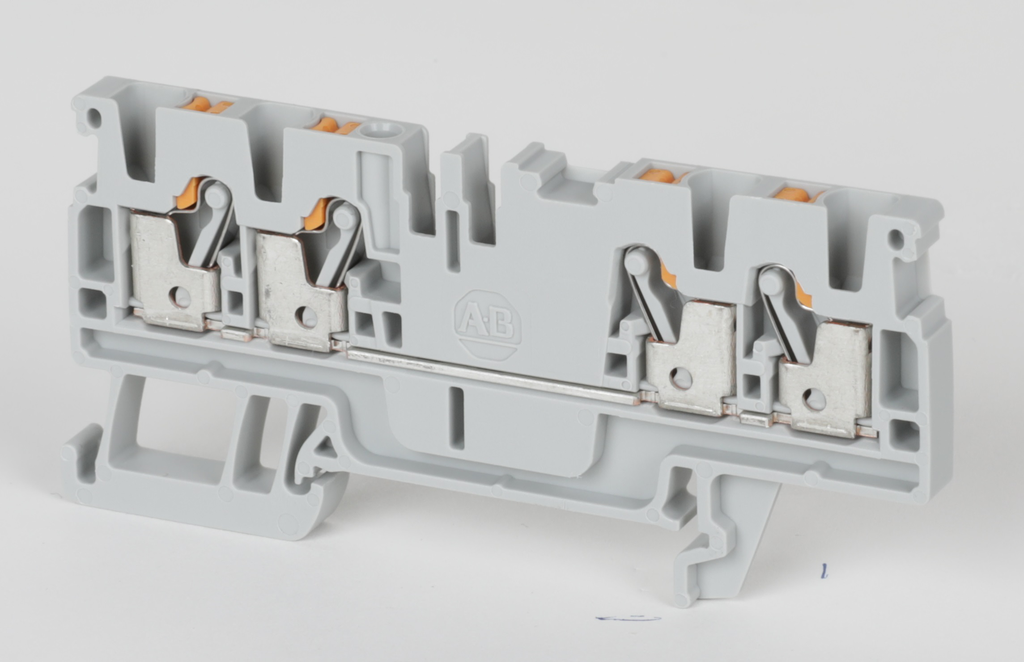 1492-P3Q-W - 1492-P Push-in Terminal Blocks, 2.5 mm² (AWG 28 - AWG 12), 20 A, Feed-Through, Single Level, 2 Points On One Side, 2 Points On Other Side (Qty. 100)