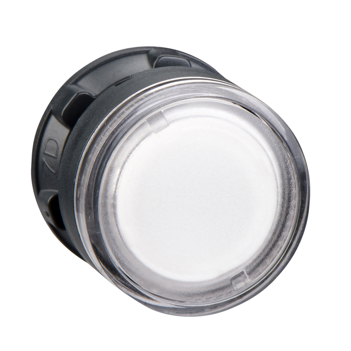 ZB5AW37 - Head for illuminated push button, Harmony XB5, clear flush, 22mm, BA9s bulb, spring return, unmarked